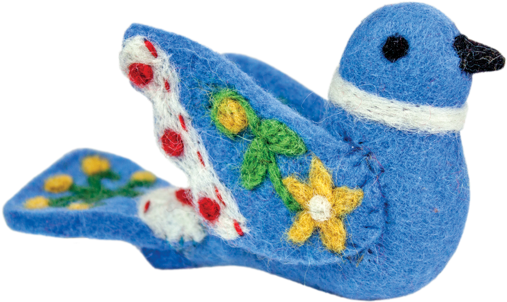 Felt Alpine Love Bird Ornament - Felt (1000x1000), Png Download