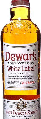 Dewar's White Label - Dewar's Scratched Cask Scotch - 750 Ml Bottle (450x500), Png Download