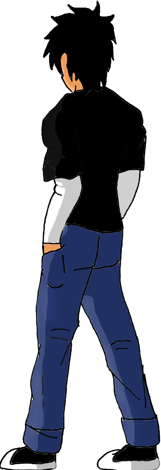 Lonely Man Png (660x1917), Png Download