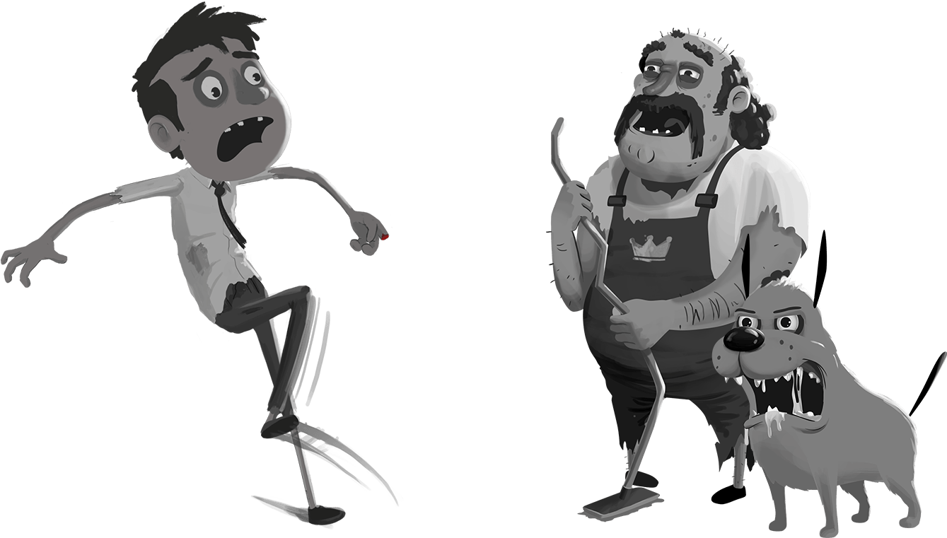 Clip Dead Lonely By Helping - Zombie Apocalypse Drawing Scene (1400x847), Png Download