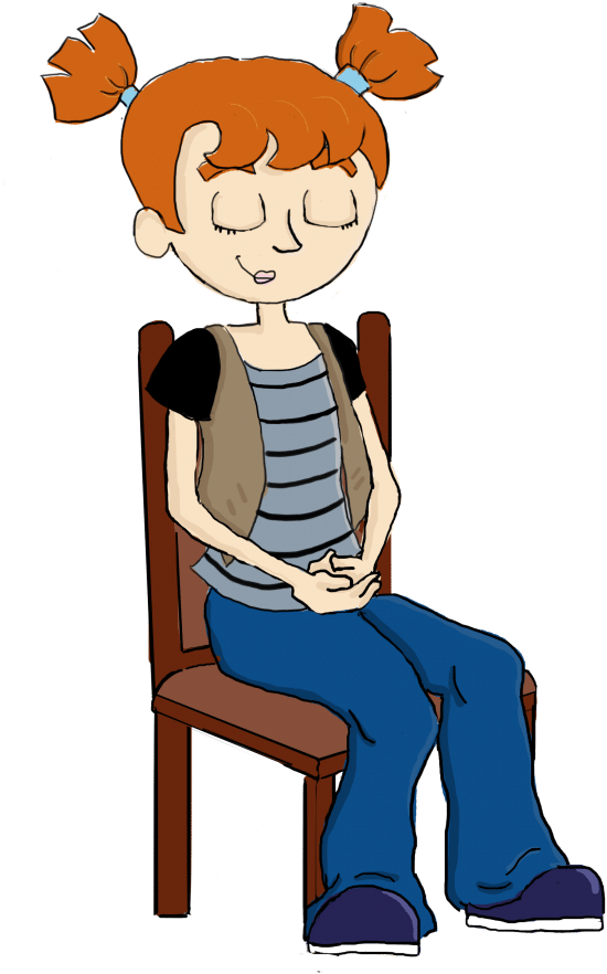 Lonely Clipart Anxious Child - Calm Child Clipart (791x1024), Png Download