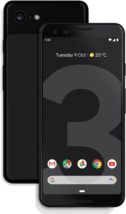 Google Pixel - Google Pixel 3 Black (800x800), Png Download