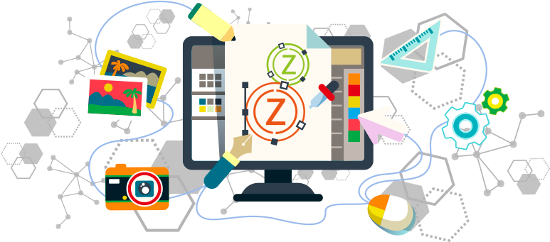 Diseño Multimedia Png - Aplicaciones De Diseño Grafico (798x367), Png Download