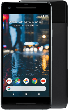 Google Pixel - Google Pixel 2 128gb Black Mobile Phone (400x406), Png Download