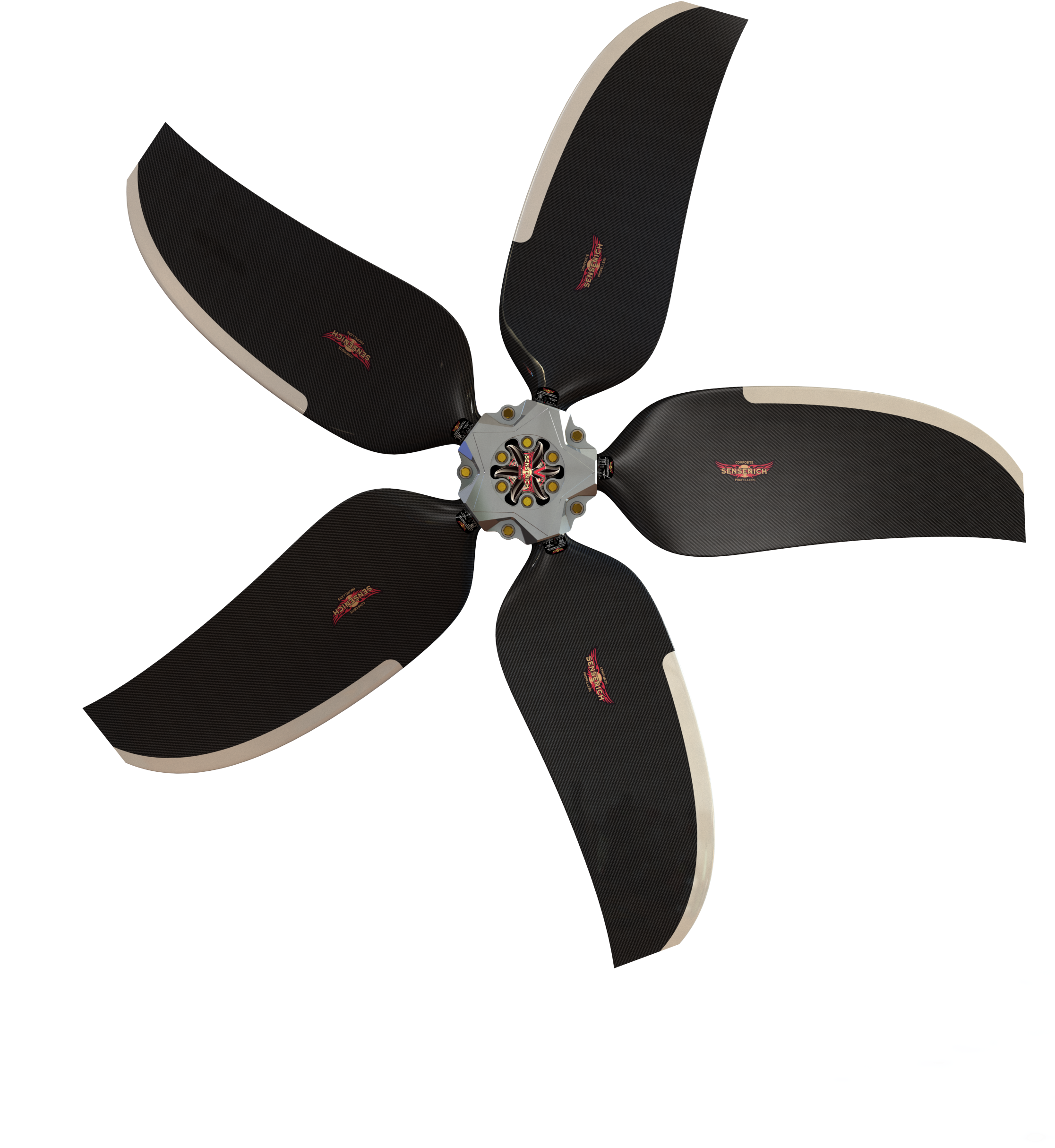 5 Blade 82" Jr Series Propeller - Ceiling Fan (2880x2880), Png Download