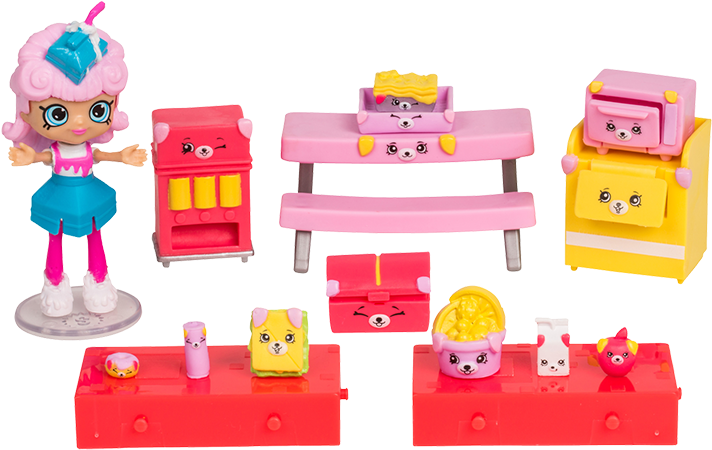 Shopkins Happy Places Season 3 Hungry Puppy Cafeteria - Shopkins Happy Places Welcome Pack (750x518), Png Download