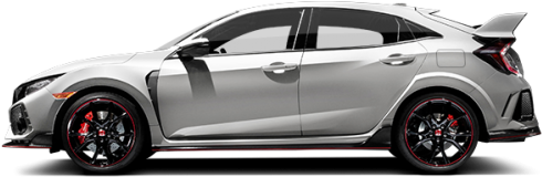 Championship White Championship - 2017 Civic Type R Black (500x256), Png Download