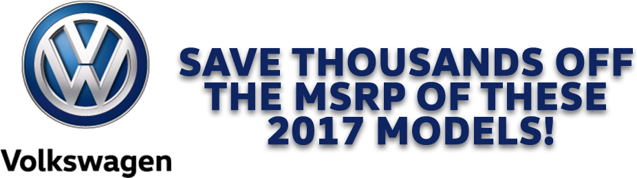 2017 Vw Model Year Clearance For Sale In The Butler - 2014 (960x300), Png Download