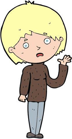 Worried - 0shares - Cartoon (500x500), Png Download