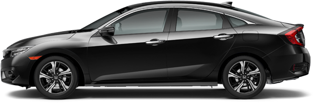 2017 Honda Civic Side - Toyota Camry 2018 Black (640x480), Png Download