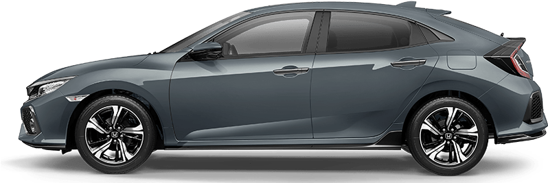 Sonic Grey - Honda Civic Hatchback Dark Grey (820x289), Png Download