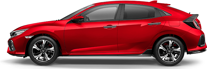 Previous - Honda Civic Hatch 2017 Red (820x289), Png Download