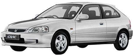 Civic 3 Door Hatchback 1998 2001 - Honda Civic 1998 3 Doors (450x300), Png Download