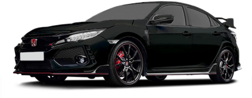 2017 Honda Civic Type R - Honda Civic Black 2017 (600x373), Png Download