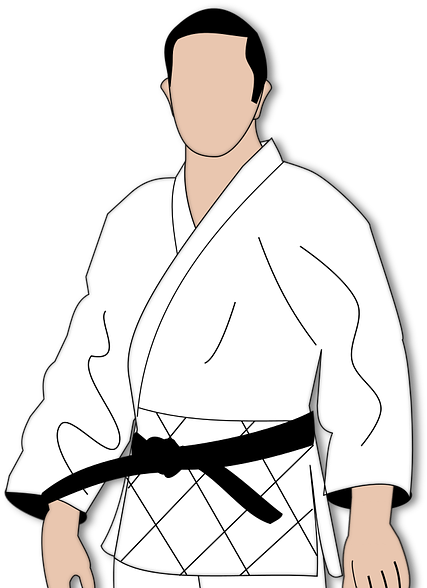 Judo - Kimono Judo Desenho Png (640x601), Png Download