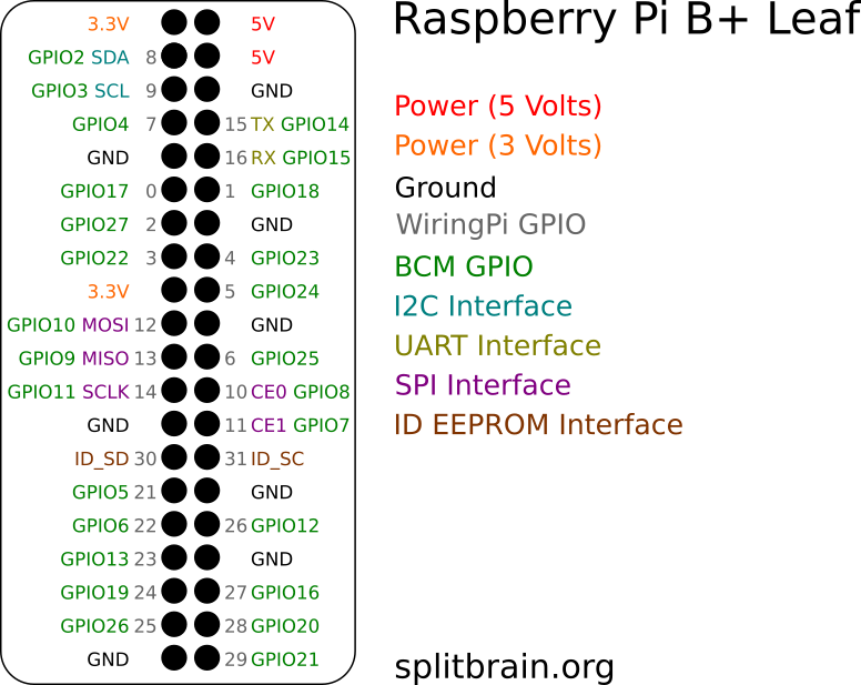 Raspberry Pi B Pinout Leaf - Raspberry Pi (776x617), Png Download
