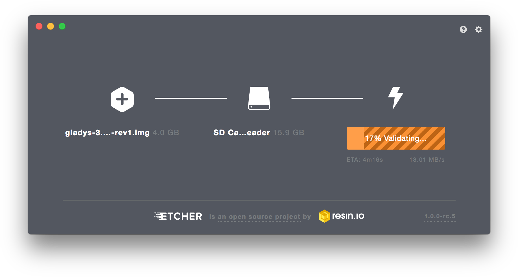 Etcher Gladys Raspberry Pi - Mac Linux (1824x984), Png Download