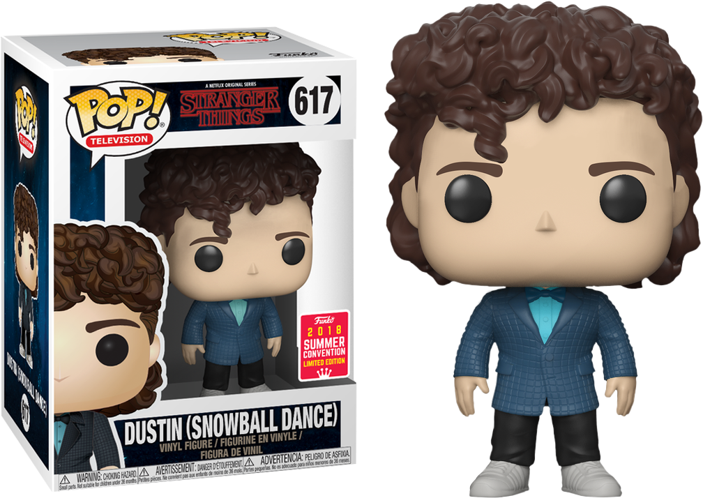 Dustin In Snow Ball Outfit Funko Pop Vinyl Figure - Funko Pop Dustin Stranger Things (1008x714), Png Download