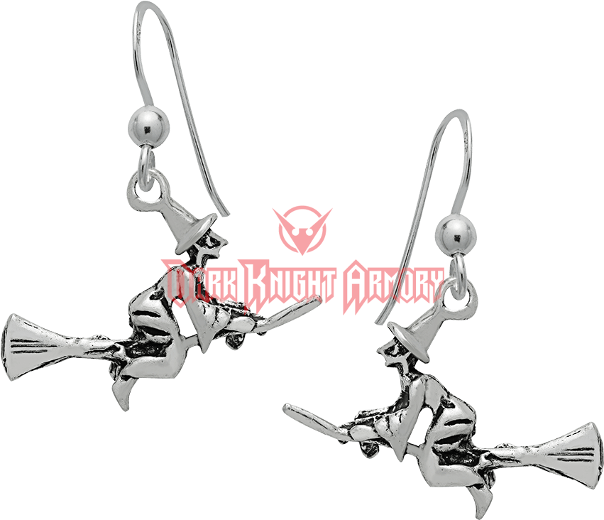 Flying Witch Earrings - Earrings: Sterling Silver Fly Free Witch Earrings (ss12) (850x850), Png Download