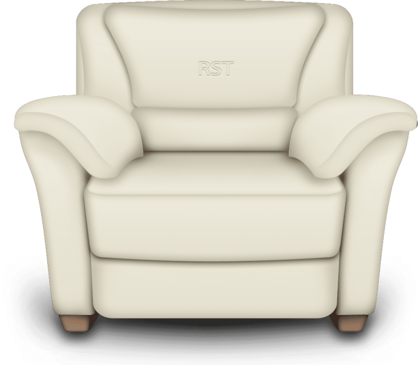 Free Png Armchair Png Images Transparent - White Leather Armchair (850x743), Png Download