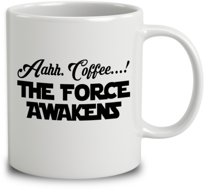 Aahh Coffee The Force Awakens - Secret Santa Mug Boss (480x445), Png Download