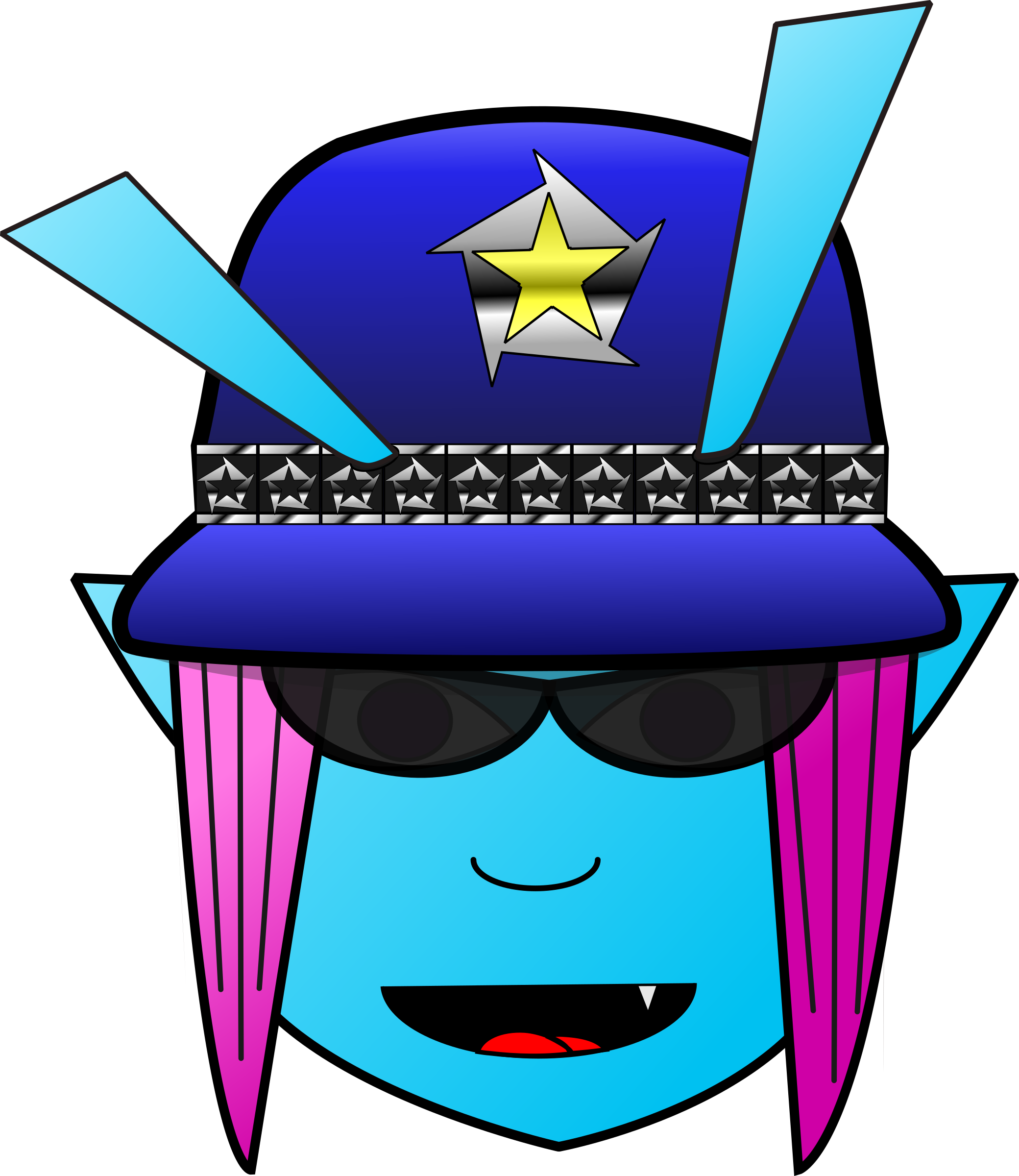 This Free Icons Png Design Of Alien Police (2080x2400), Png Download
