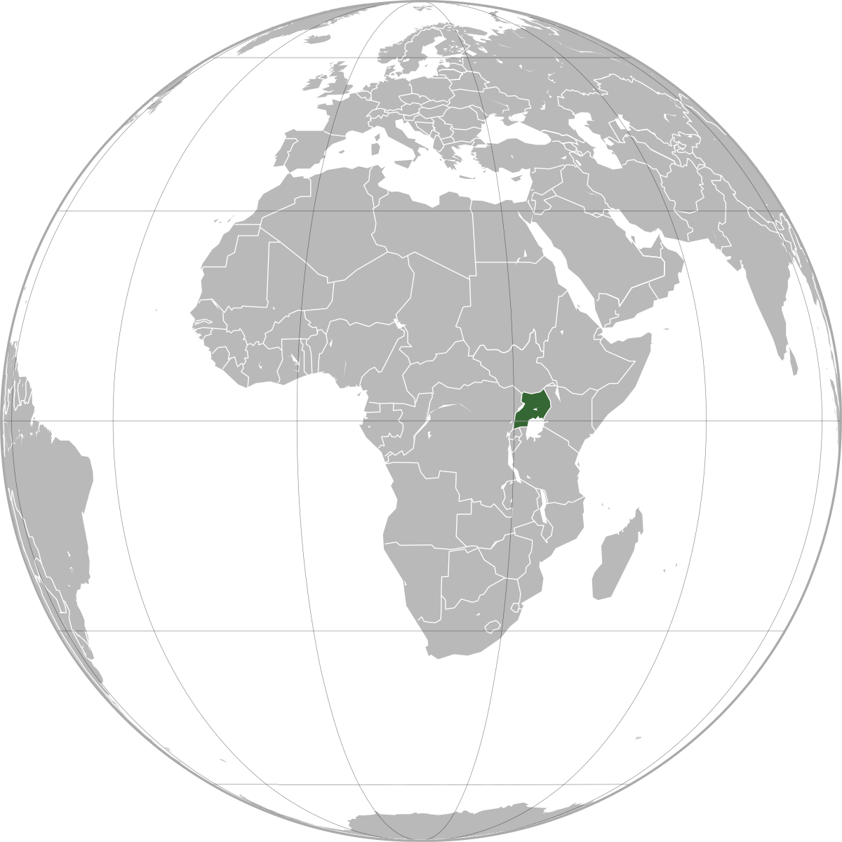 Uganda - Tunisia On A Globe (550x550), Png Download