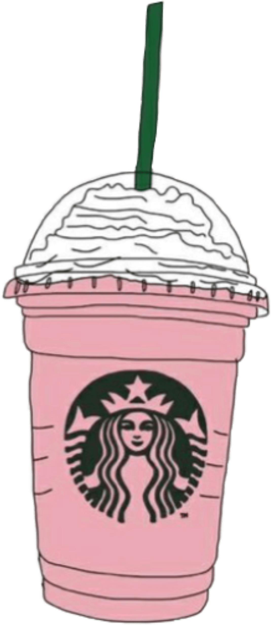 Cartoon Starbucks - Starbucks Pink Drink Cartoon (618x618), Png Download
