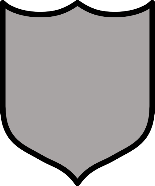 Silver Shield Clip Art - Shield Clipart (498x600), Png Download