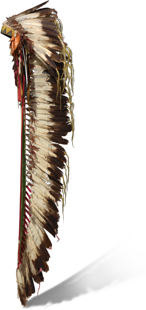 American Indian - Eagle Feather Headdress (600x1166), Png Download