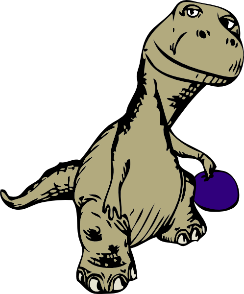 Dinosaur Clipart Moving Picture - Moving Dinosaur Clipart (498x600), Png Download