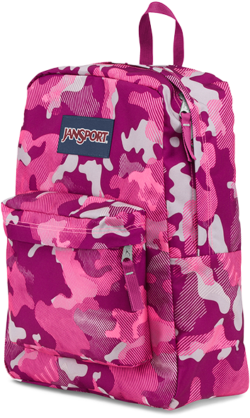 Jansport Pink Camouflage - School (500x624), Png Download