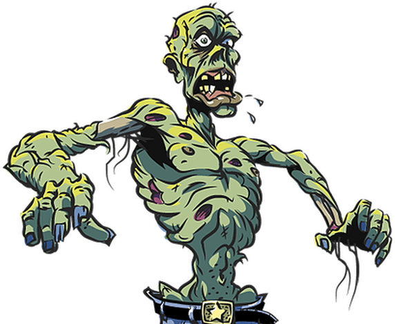 Zombie (596x468), Png Download