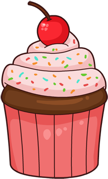 Vanilla Cupcake Clipart Transparent Background - Cupcake Cartoon Transparent Background (286x429), Png Download
