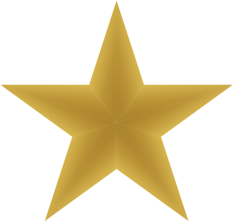 Shooting Star Clipart Golden Star - Gradient Star Png (800x800), Png Download