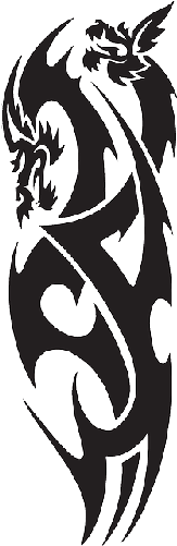 Abstract - Dragon Stickers (250x500), Png Download