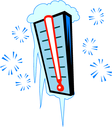Thermometer Clipart Low - Cold Thermometer Clip Art (369x416), Png Download
