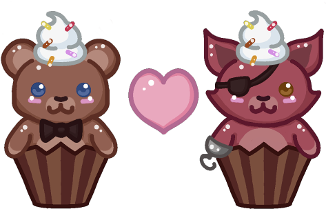 Ｏｒｉｇｉｎａｌ Ｃｒｅｗ Ｃｕｐｃａｋｅｓ - Cute Freddy Fazbear Crew (500x333), Png Download