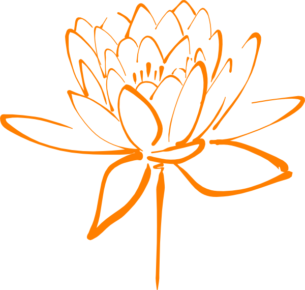 Orange Flower Clipart Png For Web (600x570), Png Download