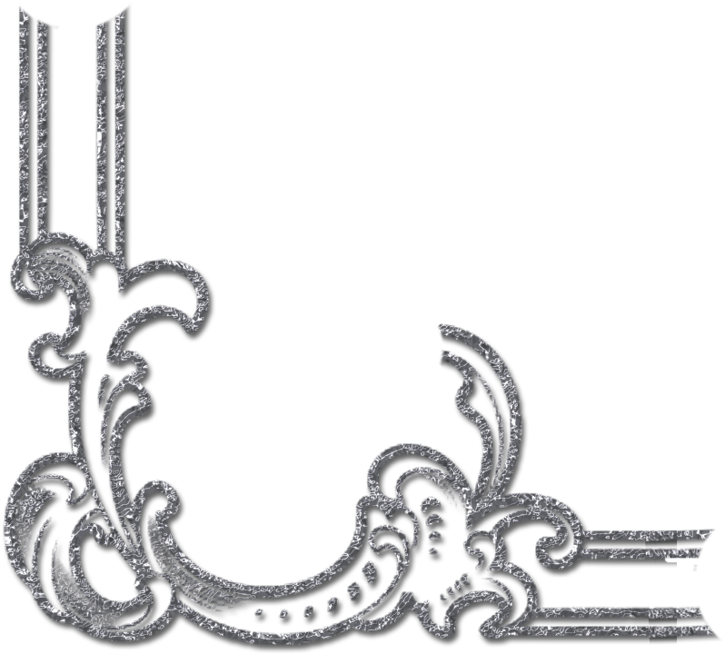 Transparent Silver Decorative Corner Png Clipart - Clip Art (846x749), Png Download