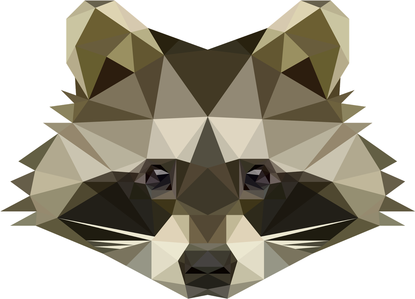 Raccoon Isn't He The Cutest I Might Get Adventurous - Low Poly Raccoon Png (1600x1353), Png Download