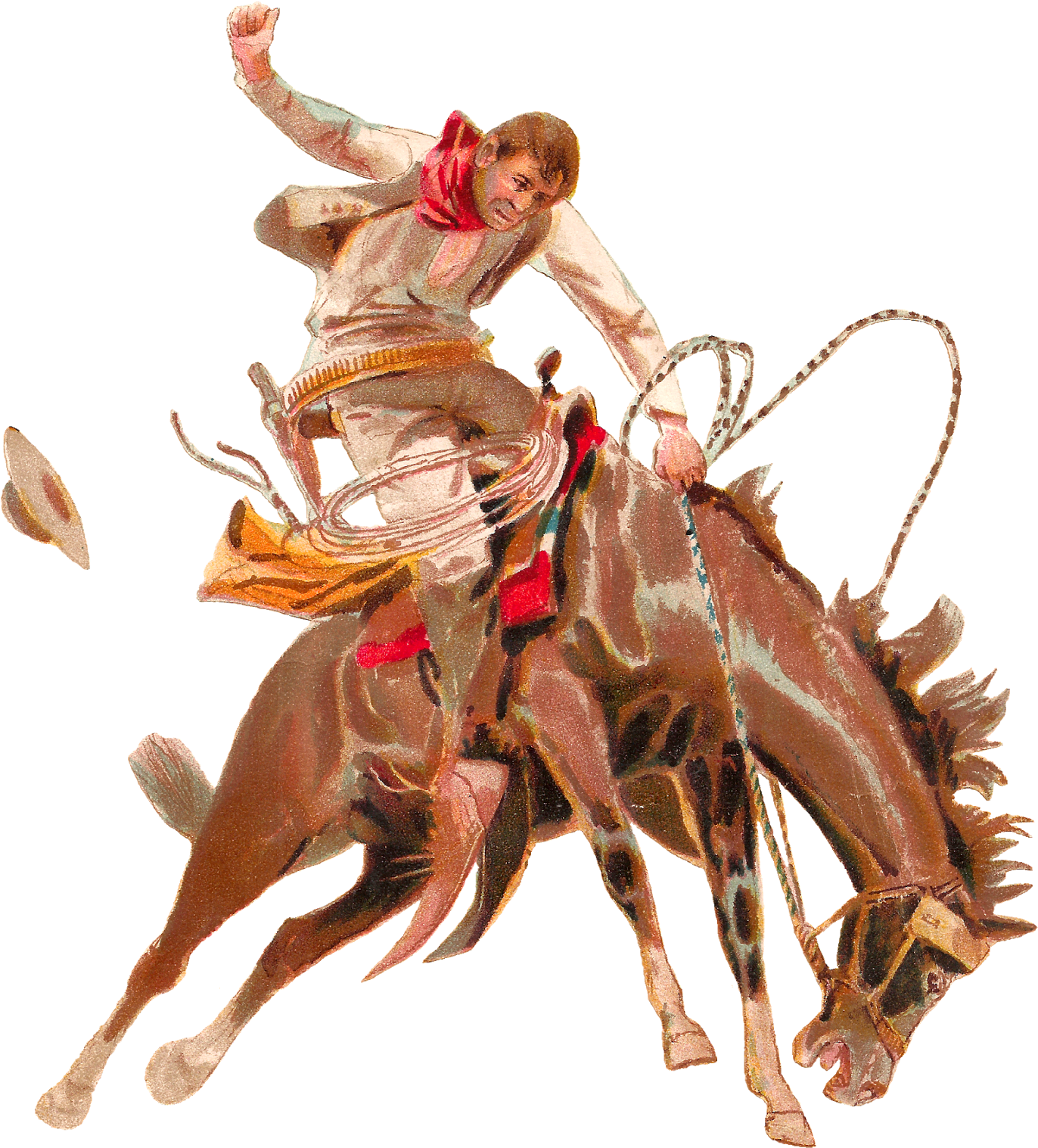 Wild West Clipart Rodeo - Charles M. Russell: Printed Rarities From Private Collections (1460x1600), Png Download