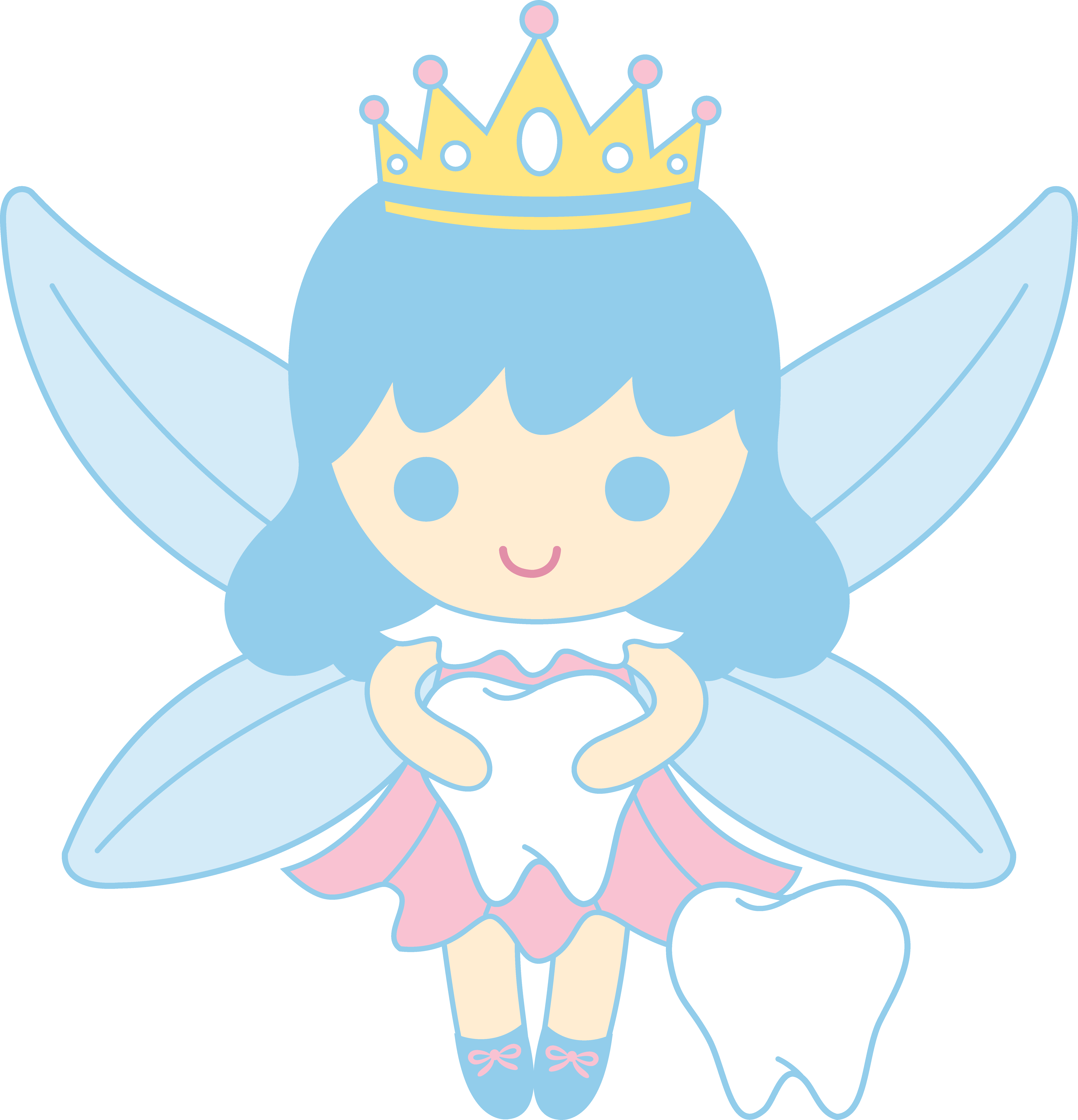 Wings Clipart Chibi - Tooth Fairy Transparent Background (6733x6997), Png Download