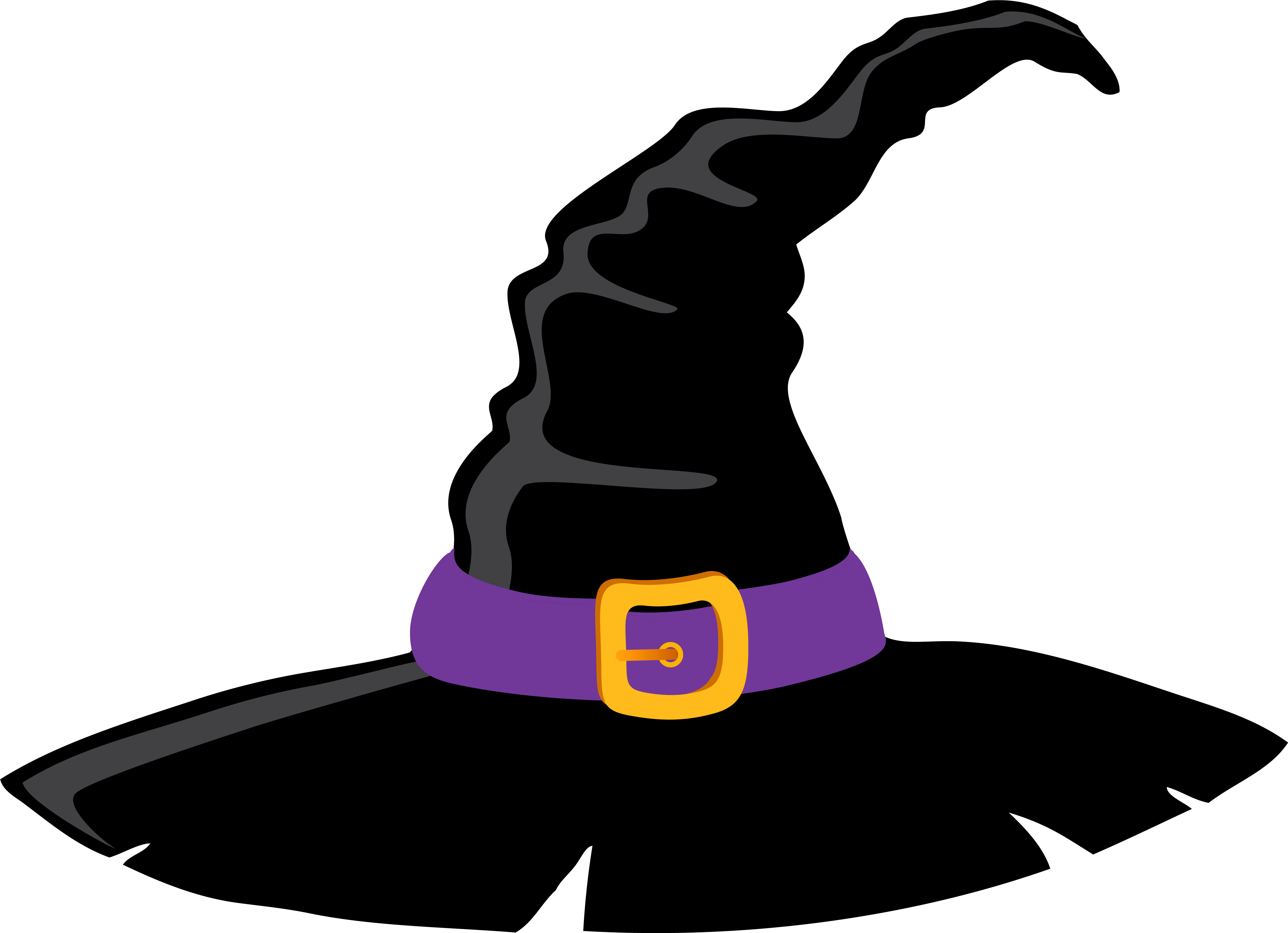 Witch Hat And Purple Png Clipart Image - Witch Hat With Spider (6312x4571), Png Download