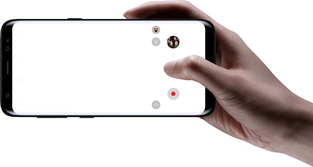 Download Galaxy S8 In Landscape Mode Being Held By Hand Phone Camera Transparent Background Full Size Png Image Pngkit