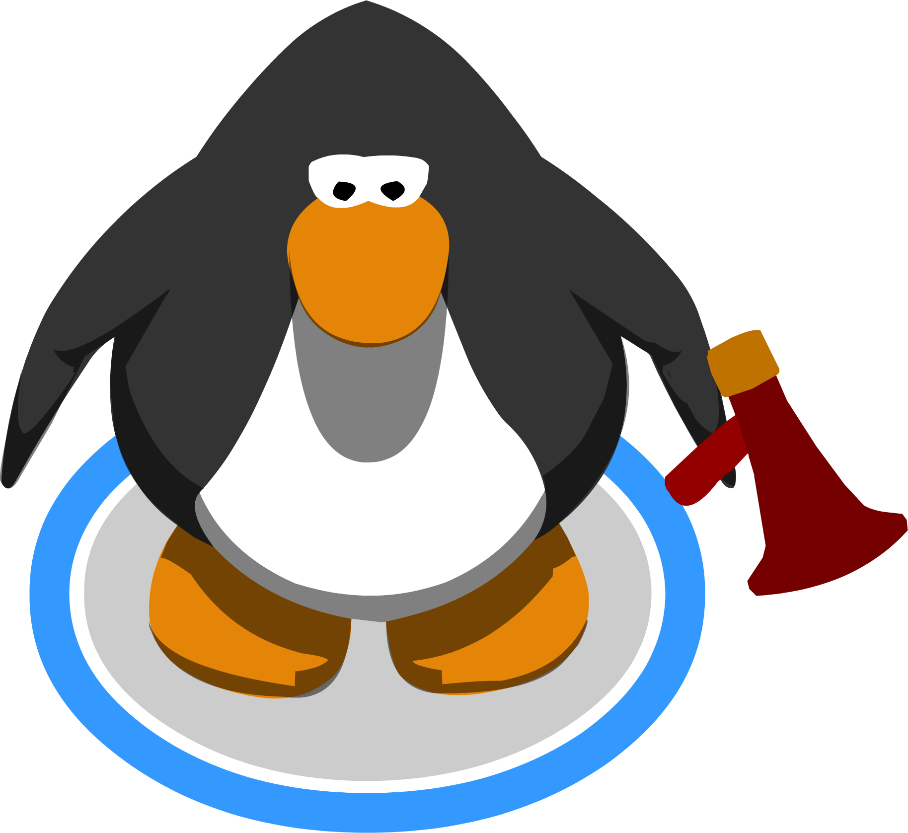 Megaphone In Game - Club Penguin Mohawk (1828x1677), Png Download