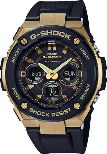 G Shock Gsts300g 1a9 - Casio Black Gold Watch (366x525), Png Download