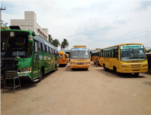 Our Company Front View - School Bus (500x500), Png Download