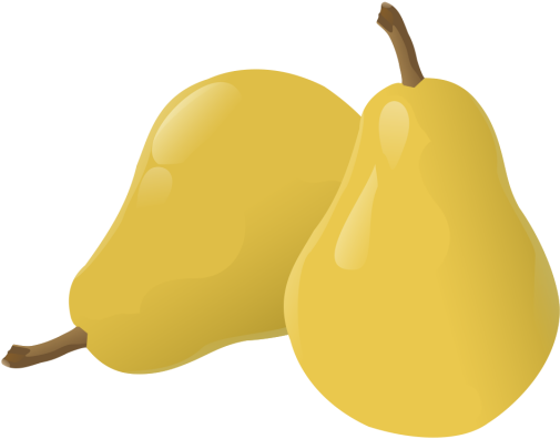 Fruit Drawing Clipart Pears, Fruit Logo, Set Clipart, - Drawing (640x640), Png Download