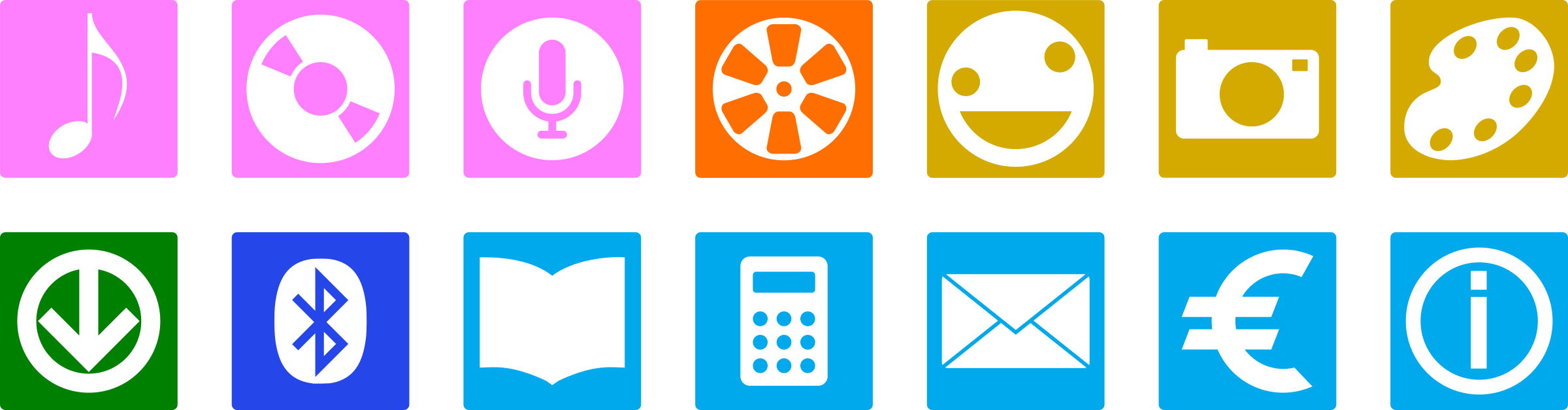 This Free Icons Png Design Of Icons For Android (2400x627), Png Download